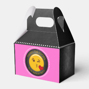 Cute Emoji Girl's Birthday Party Favour Box