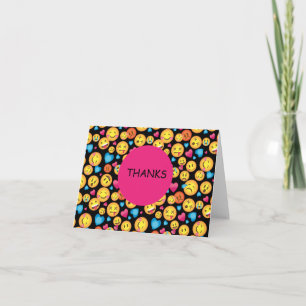 Cute Emoji Print All Occasion Thank You Note Card