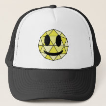Cute Emoticon Geometric Emoji Yellow Happy Face