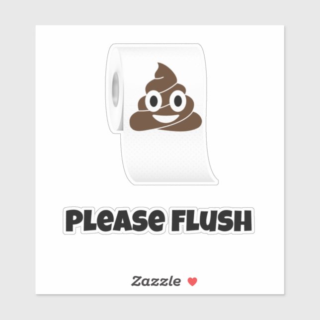 Cute Emoticon Poop and Toilet Paper (Sheet)