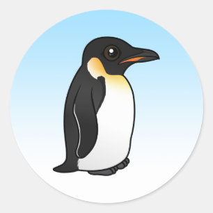 Cute Emperor Penguin Classic Round Sticker