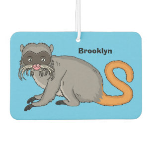Cute Emperor Tamarin illustration cartoon Car Air Freshener