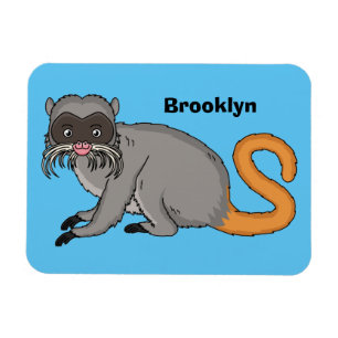 Cute Emperor Tamarin illustration cartoon Magnet