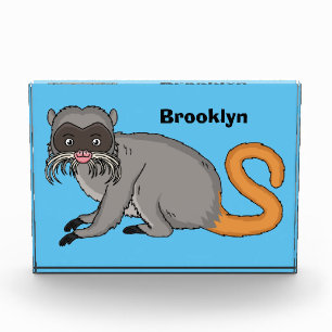 Cute Emperor Tamarin illustration cartoon Photo Block