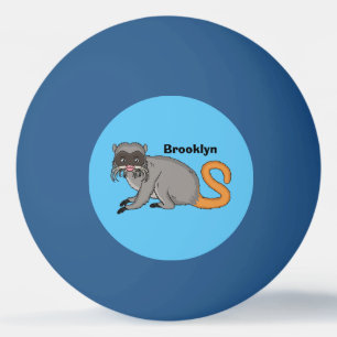 Cute Emperor Tamarin illustration cartoon Ping Pong Ball