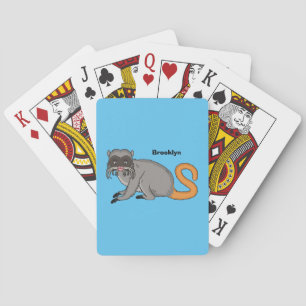 Cute Emperor Tamarin illustration cartoon  Playing Cards