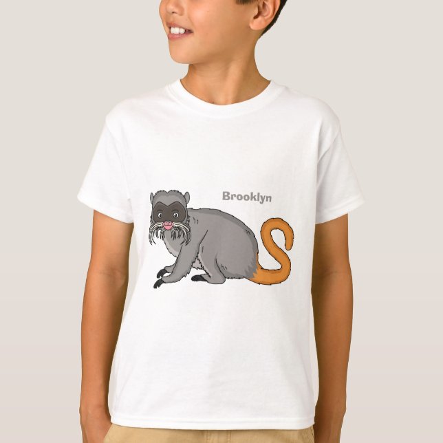 Cute Emperor Tamarin illustration cartoon  T-Shirt (Front)