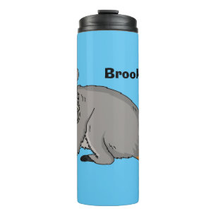 Cute Emperor Tamarin illustration cartoon Thermal Tumbler