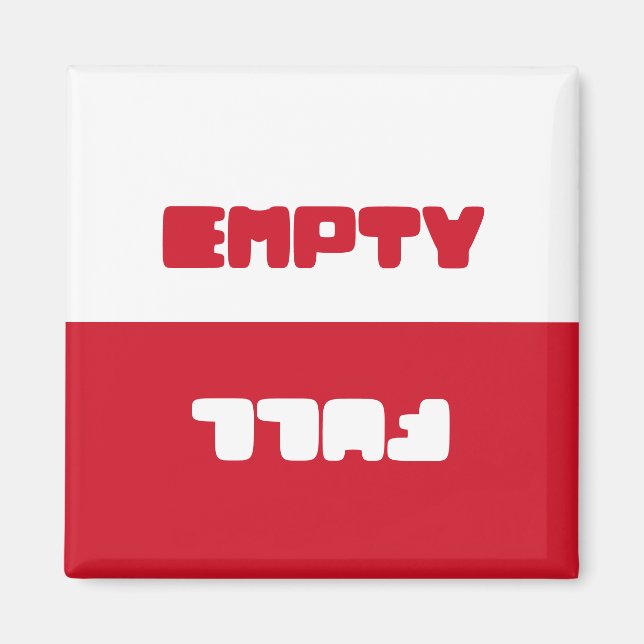 Cute Empty or Full dishwasher Magnet (Front)