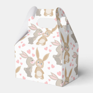 Cute Enamoured Rabbits  Favour Box