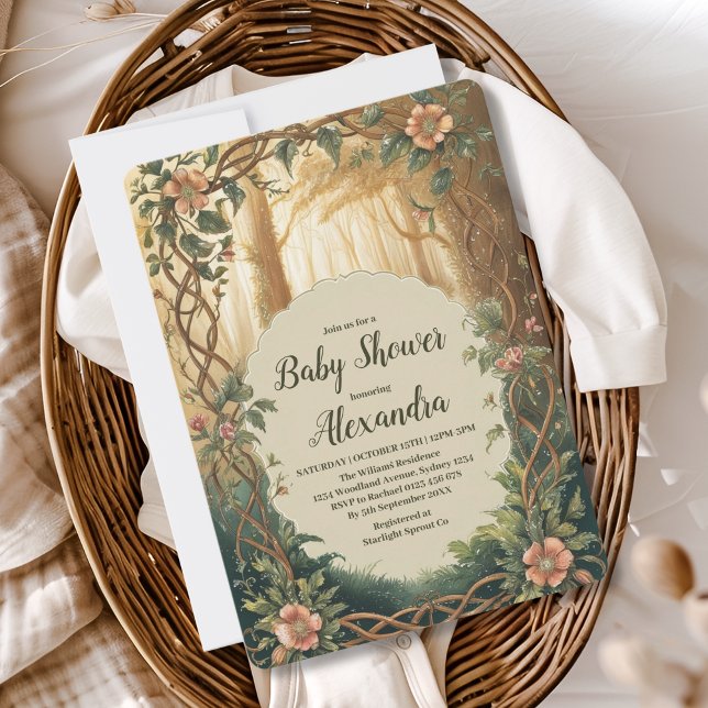 Cute Enchanted Forest  Baby Shower Invitation (Creator Uploaded)