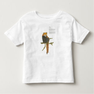 Cute Endangered Hand-Painted Red Panda Toddler T-Shirt