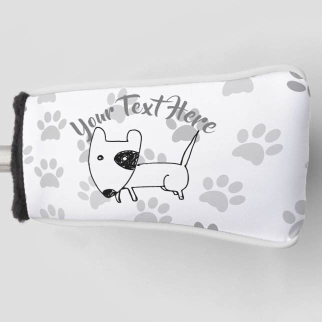 Cute English Bull Terrier 2 Golf Head Cover (Front)