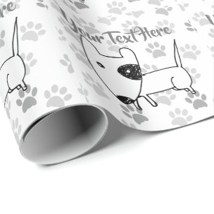 Cute English Bull Terrier Wrapping Paper