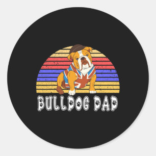 Cute English Bulldog Anatomy Dog Classic Round Sticker
