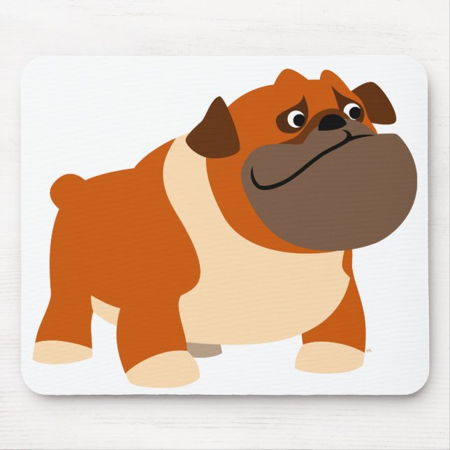 Cute English Bulldog Baby Clothing Mouse Pad (Front)