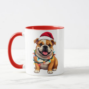 Cute English Bulldog Christmas Santa Pet Dog Lover Mug