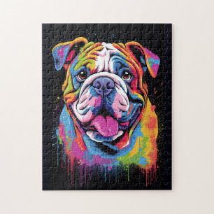 Cute English Bulldog Dog Jigsaw Puzzle