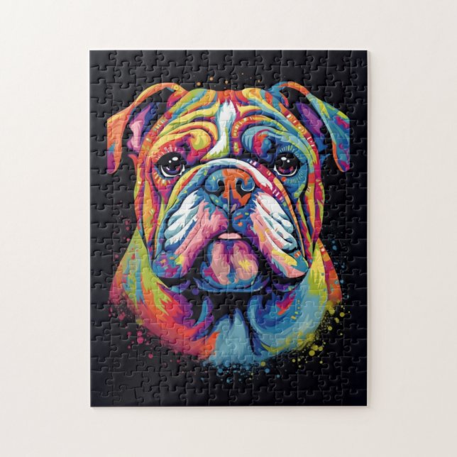 Cute English Bulldog Dog Jigsaw Puzzle (Vertical)