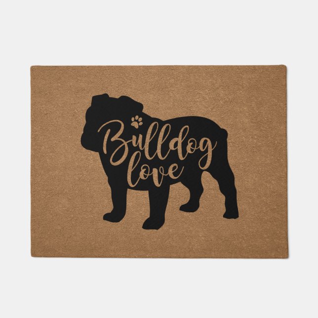 Cute English Bulldog Lover Owner Gift Doormat (Front)