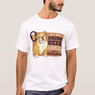 Cute  English Bulldog Mum Puppy Dog Mascot  Mens T-Shirt