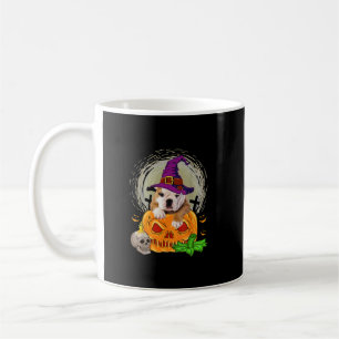 Cute English Bulldog Witch Pumpkin Halloween Dog Coffee Mug