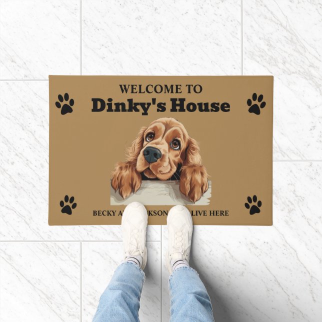 Cute English Cocker Spaniel Doormat (Indoor)