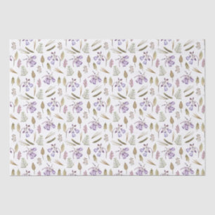 Cute English Purple Violet Flower Garden Gift Tissue Paper
