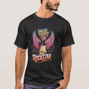 Cute ENGLISH Teacher WRITING ROCKSTAR ELA Arts Boo T-Shirt