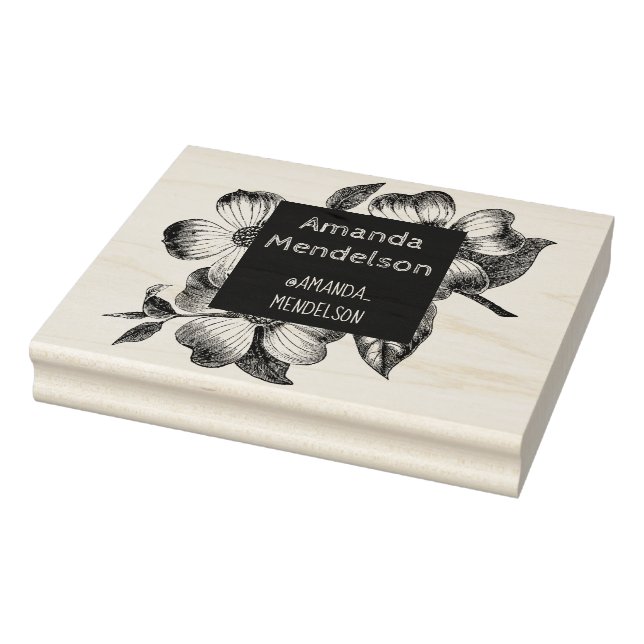 Cute engraving floral rubber stamp (Stamp)