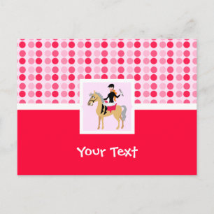Cute Equestrian Girl. Postcard