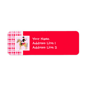 Cute Equestrian Girl. Return Address Label