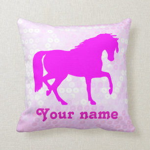 Cute Equestrian With Your Name Cushion