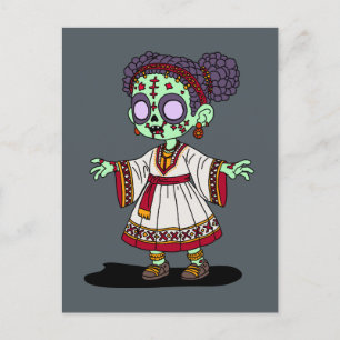 Cute Ethiopian Zombie Postcard