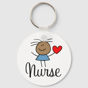 Cute Ethnic Nurse Keychain