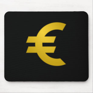 Cute Euro Sign ,Europe Currency Symbol Money Cash Mouse Pad