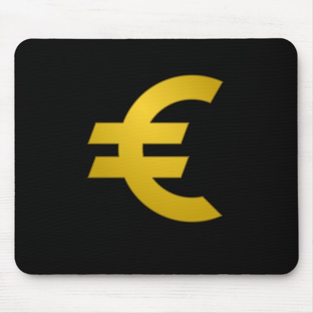 Cute Euro Sign ,Europe Currency Symbol Money Cash Mouse Pad (Front)