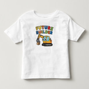 Cute Excavator Future Builder Toddler T-Shirt