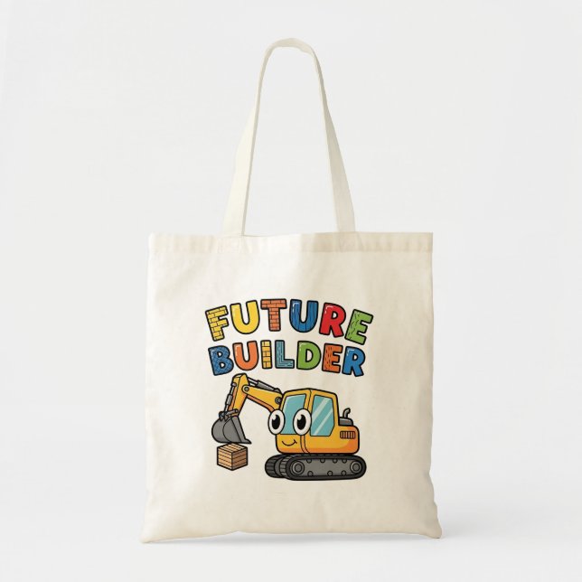 Cute Excavator Future Builder  Tote Bag (Front)