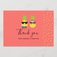 Cute exotic tropical summer Beach Wedding Thanks