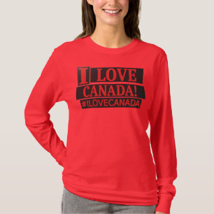 Cute Expression Design "#ILOVECANADA". Buy Now T-Shirt