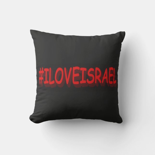 Cute Expression Design "#ILOVEISRAE". Buy Now Cushion (Front)