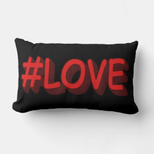 Cute Expression Design "#LOVE". Buy Now Lumbar Cushion