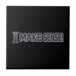 Cute Expression Design "Make Sense" Buy Now Ceramic Tile
