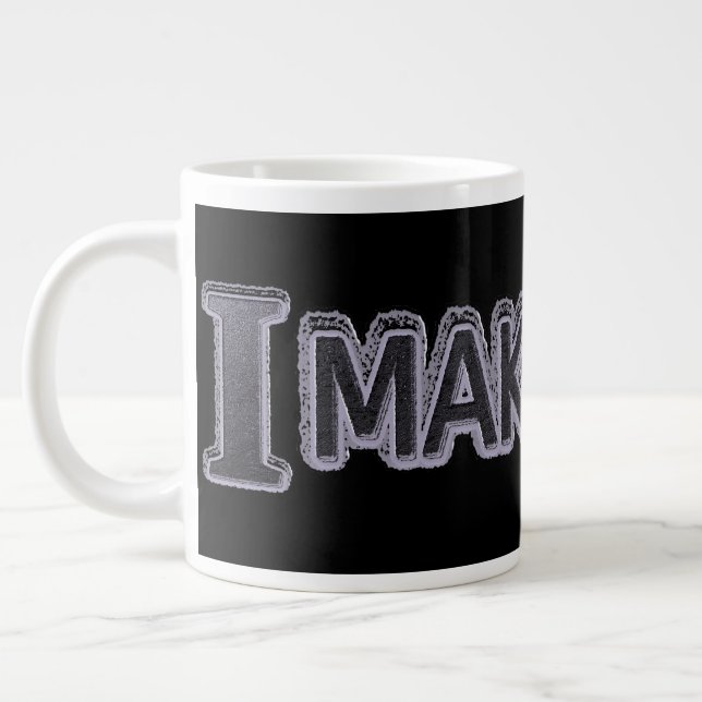 Cute Expression Design "Make Sense" Buy Now Large Coffee Mug (Left)