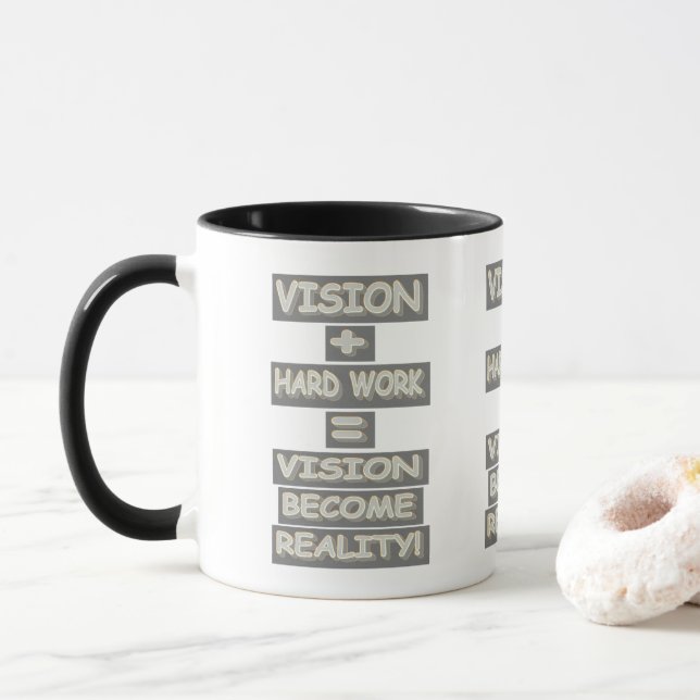 Cute Expression Design "Success Formula". Buy Now Mug (With Donut)