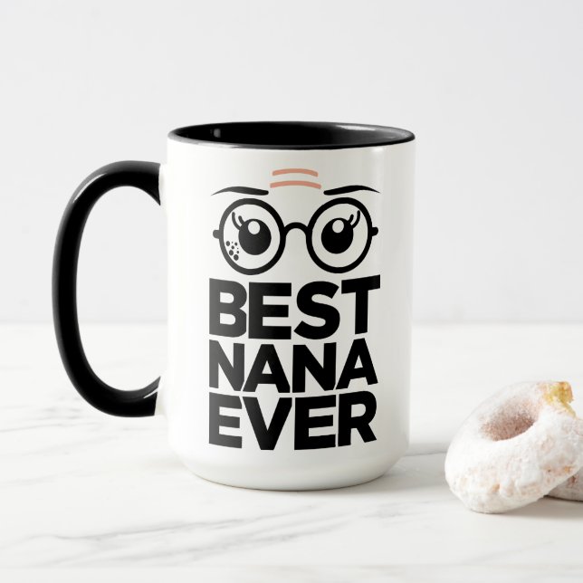 Cute Eyeglasses Grandma - Best Nana Ever Nana Mug (With Donut)