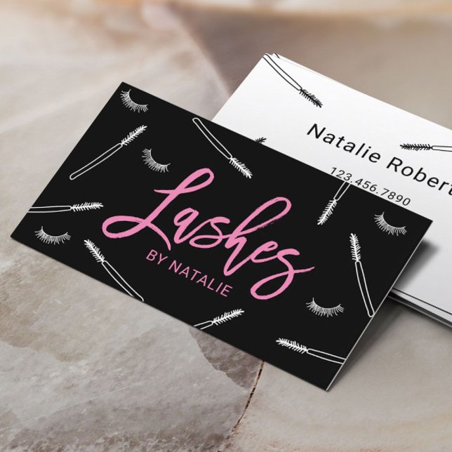 Cute Eyelash Extensions Makeup Artist Lash Bar Business Card (Creator Uploaded)