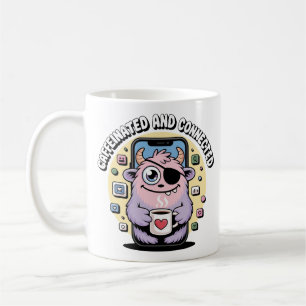 Cute Eyepatch Monster Coffee in Phone Mug