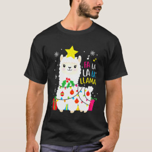 Cute Fa la la Llama Christmas Tree Ornament Decor T-Shirt